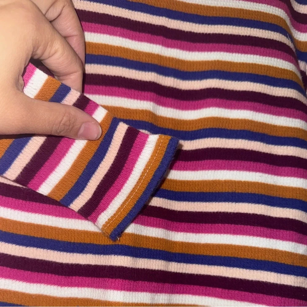 Old Navy Girls 4T Ribbed Striped Long Sleeve Top Multicolor